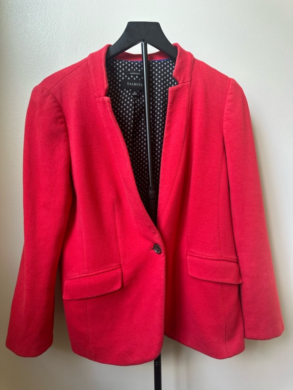 Talbots Red Single-Button Notch Blazer - Picture 2 of 14